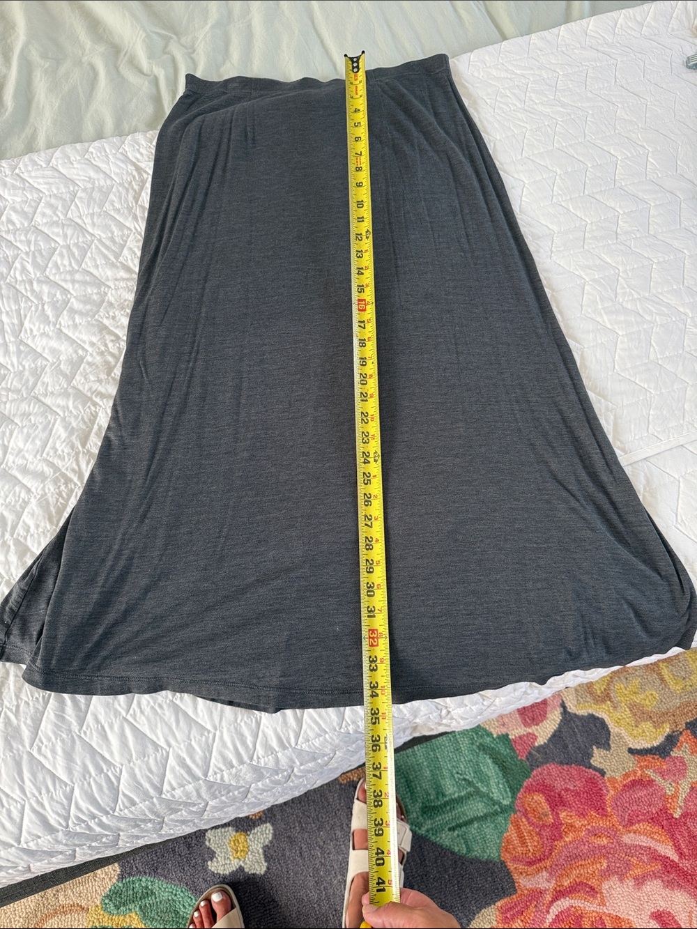 Eileen Fisher Women’s Dark Gray Maxi Skirt - Stretch Jersey